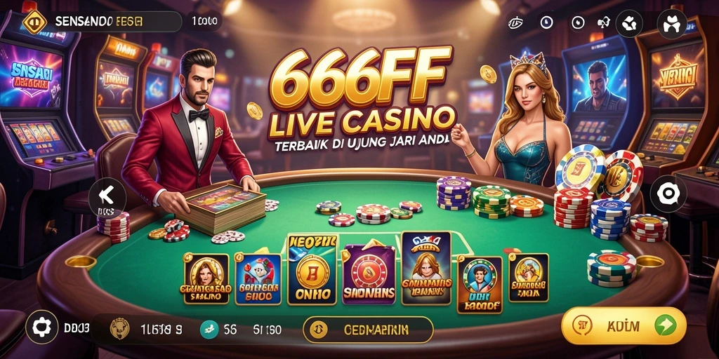 Gameplay Live Casino menarik di 666FF dengan dealer langsung.