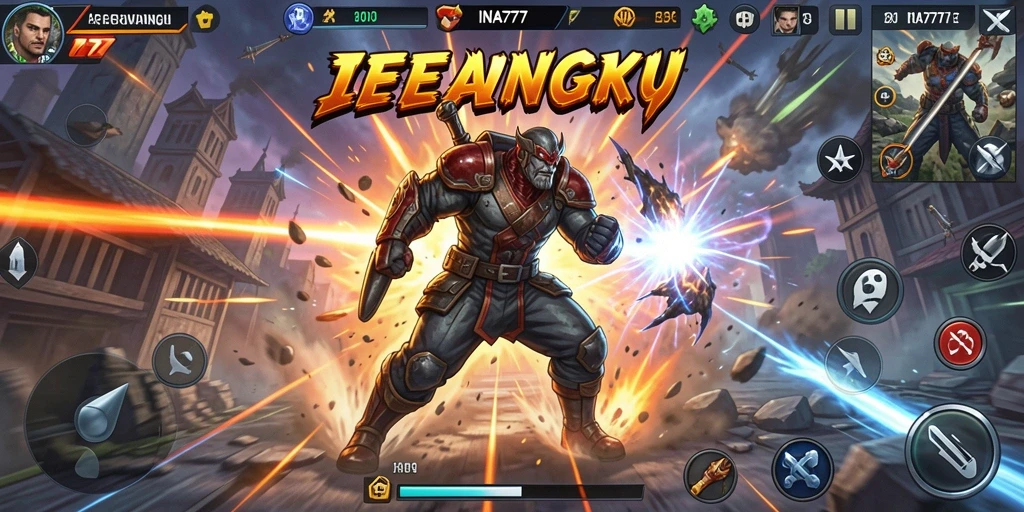 Screenshot gameplay INA777 menampilkan aksi bertarung yang intens dan grafis yang memukau.
