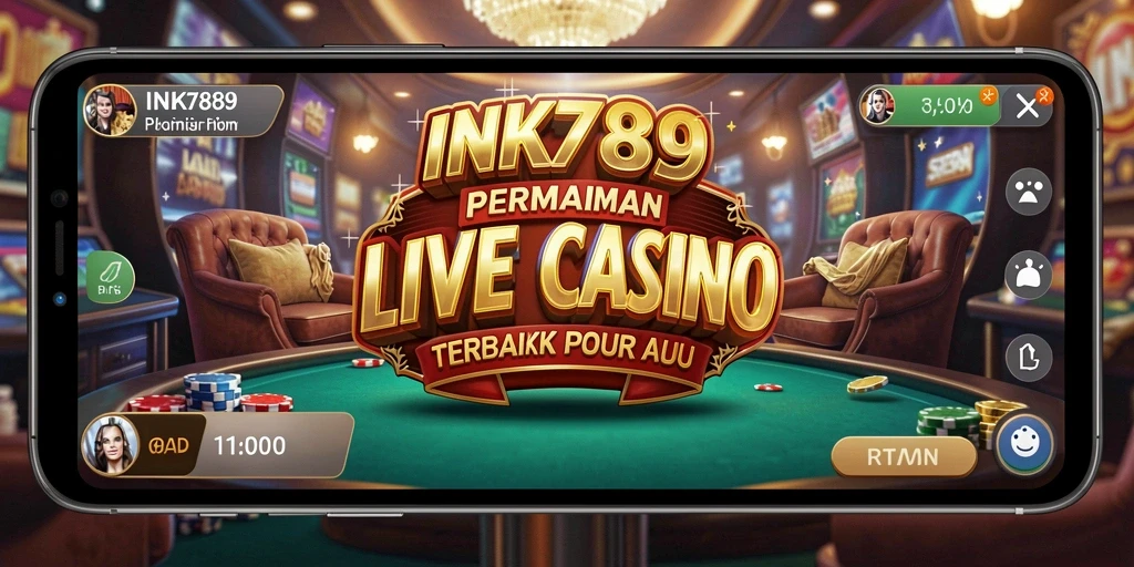 Screenshot utama INK789 menampilkan dealer yang berinteraksi dengan pemain dalam game Live Casino.