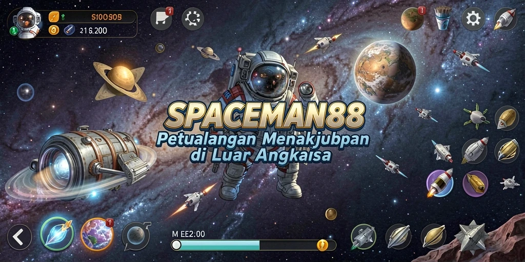 Gameplay SPACEMAN88 menunjukkan petualangan luar angkasa yang seru dan menantang.