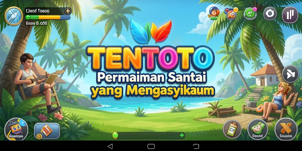 Screenshot TENTOTO menampilkan gameplay santai dan mengasyikkan.