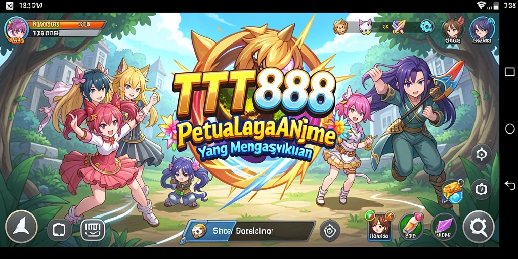Tangkapan layar utama TTT888 menunjukkan aksi petualangan Anime yang seru.