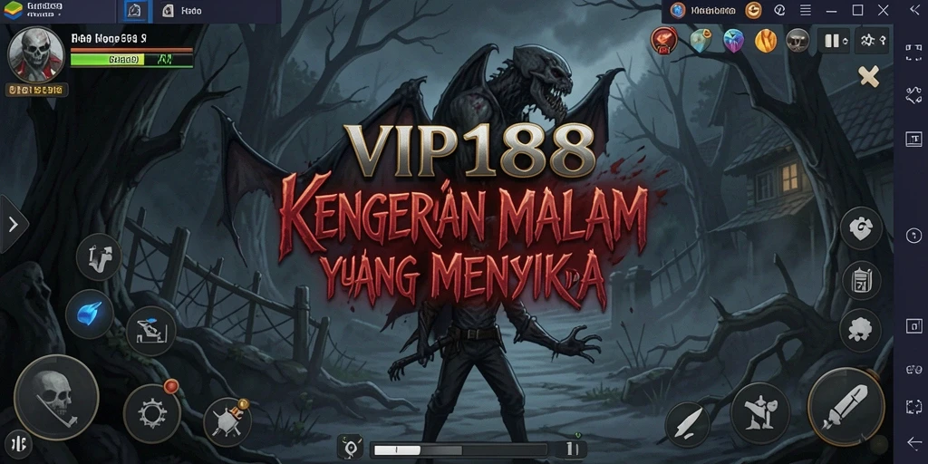 Screenshot gameplay VIP188 yang menampilkan suasana mencekam dan menakutkan.