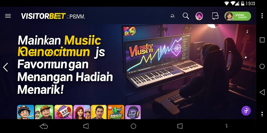 Tampilan gameplay menarik dengan berbagai genre musik.