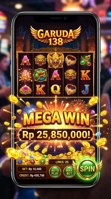 Screenshot antarmuka utama aplikasi Garuda138.